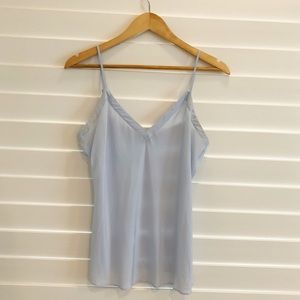 Ann Taylor 100% Silk Camisole Top Blue- M